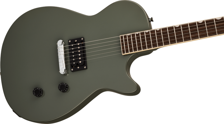 Gretsch Streamliner Jet Club 1 Pickup Electric Guitar - Olive Drab — Three quarter front 3