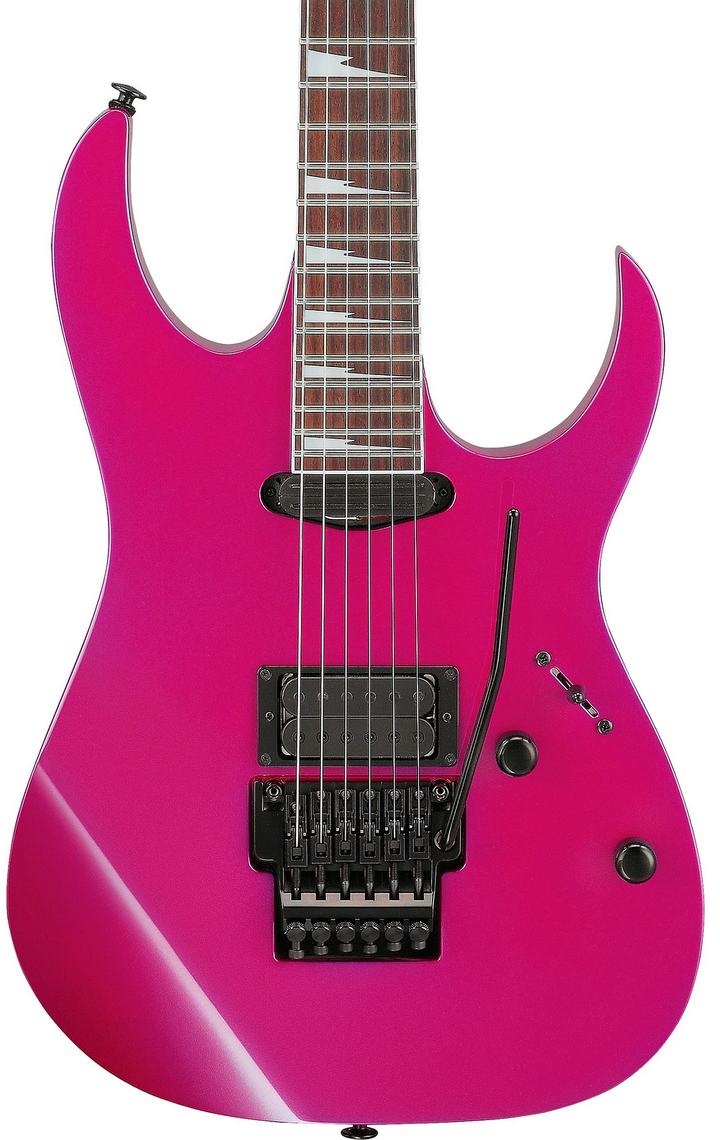 Ibanez RG565R Genesis Collection Electric Guitar - Purple Neon — Three quarter front 1