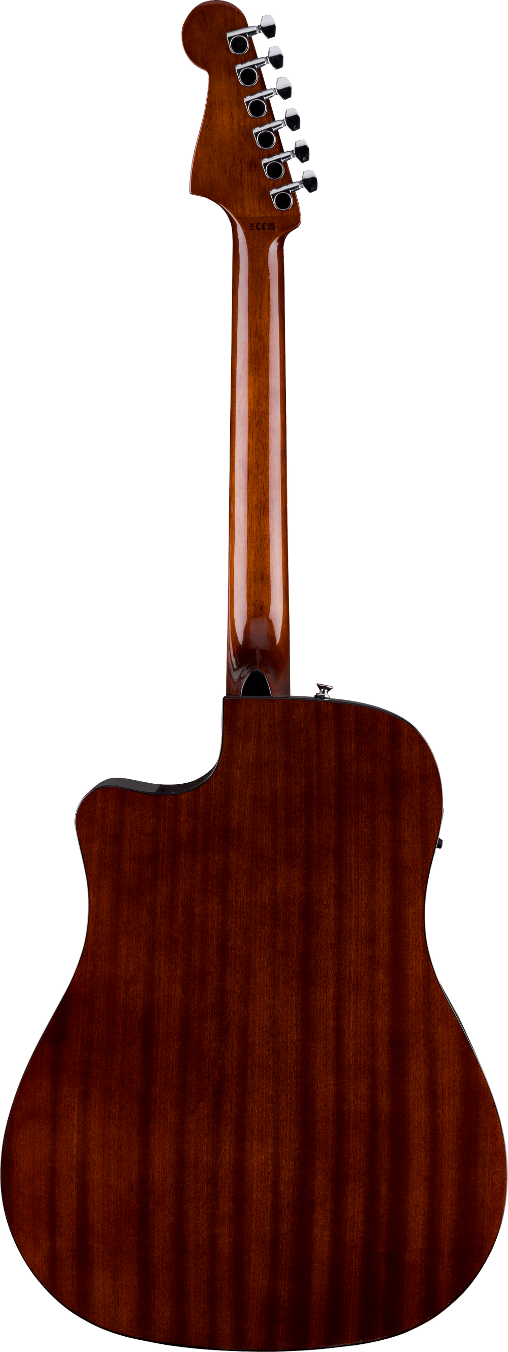 Fender California Standard Redondo CE Acoustic Electric Guitar - 3 Color Sunburst — back view
