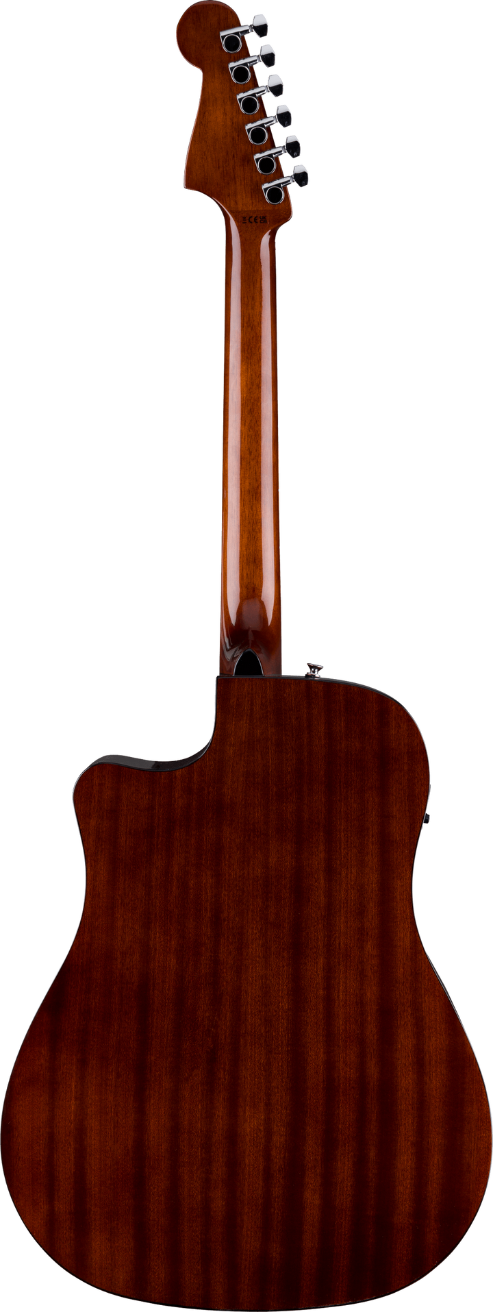 Fender California Standard Redondo CE Acoustic Electric Guitar - 3 Color Sunburst — back view
