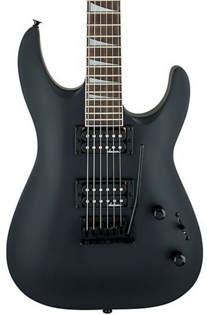Jackson JS22 DKA Dinky Electric Guitar - Satin Black — three-quarter front view
