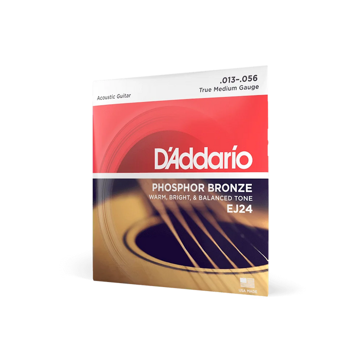 D'Addario EJ24 Phosphor Bronze DADGAD Tuning Acoustic Guitar Strings - True Medium — front angle