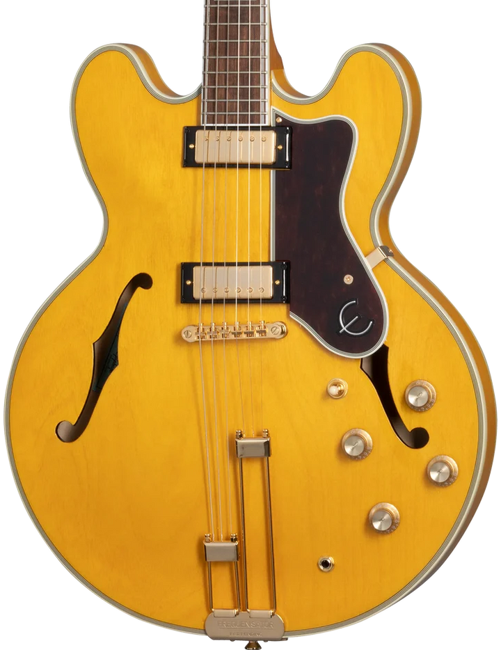 Epiphone Sheraton Semi Hollow-Body Electric Guitar - Natural — three-quarter front view