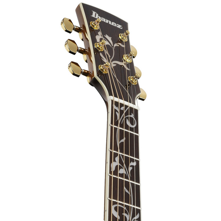 Ibanez Artwood AW391CE Acoustic-electric Guitar - Black High Gloss headstock