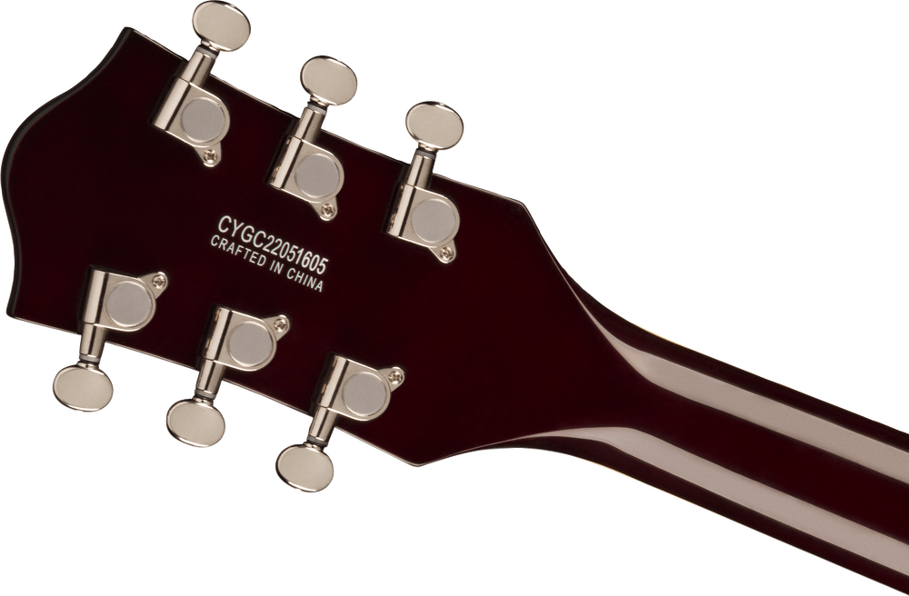 Gretsch G5655T-QM Electromatic Center Block Jr. Quilt Semi-Hollowbody Electric Guitar - Sweet Tea headstock, back