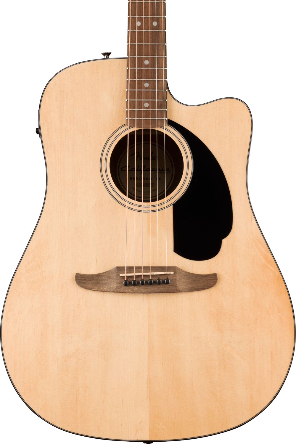 Fender California Standard Redondo CE Acoustic Electric Guitar - Natural — three-quarter front view