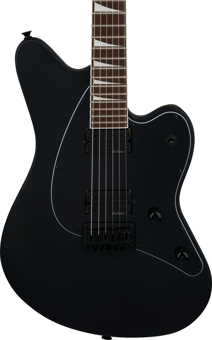 Jackson X Surfcaster SC HT6 Electric Guitar - Satin Black — Three quarter front 1