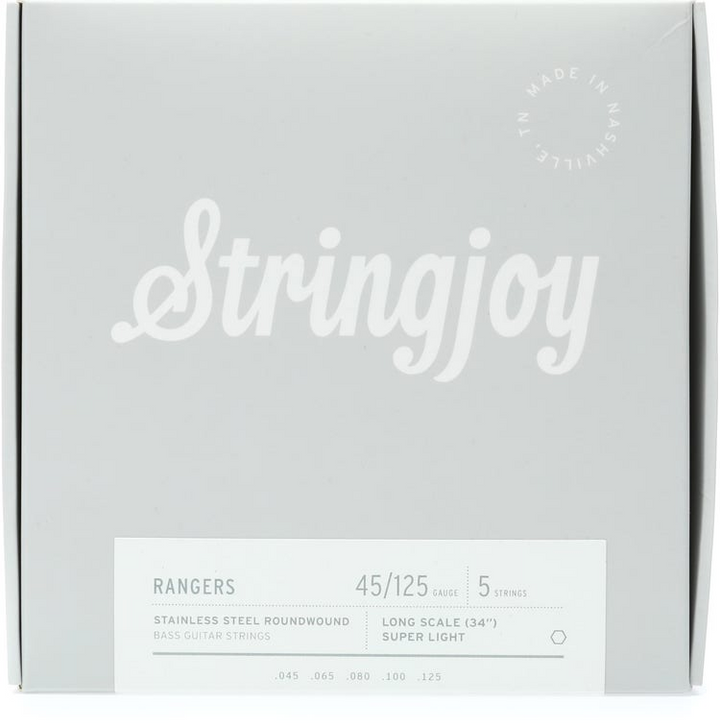 Stringjoy Rangers 5-String Long Scale Stainless Steel Bass Strings - Super Light Gauge