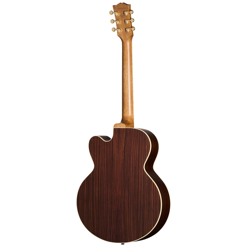 Gibson Parlor Rosewood EC Acoustic Electric Guitar - Rosewood Burst — back view