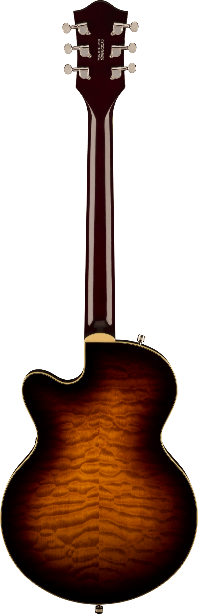 Gretsch G5655T-QM Electromatic Center Block Jr. Quilt Semi-Hollowbody Electric Guitar - Sweet Tea — back view
