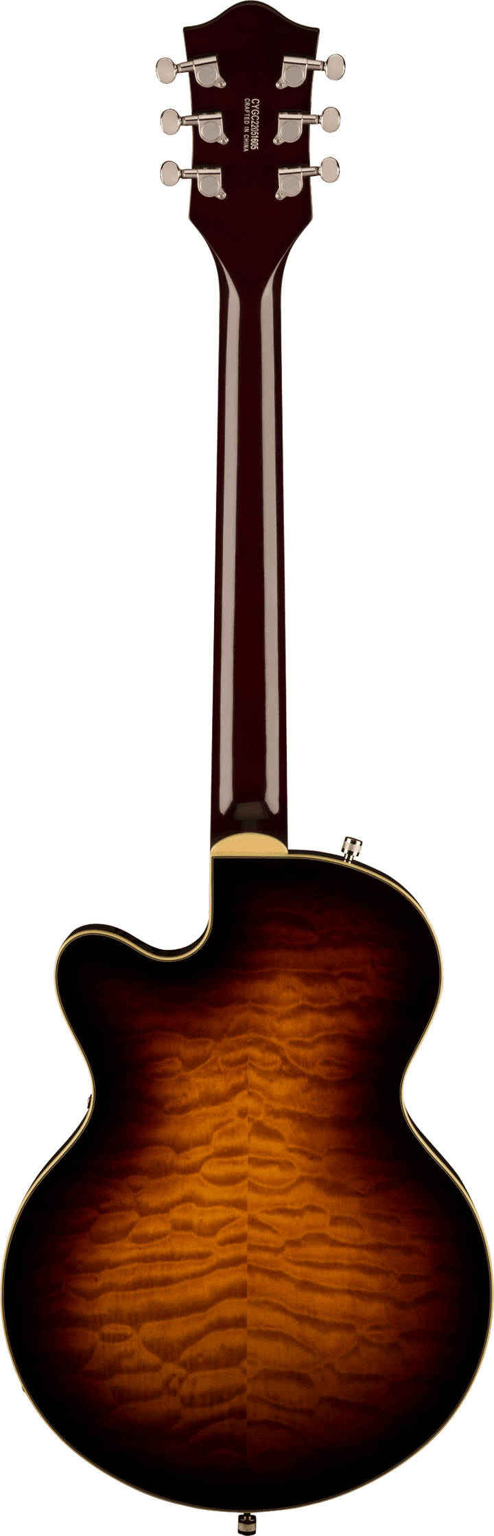 Gretsch G5655T-QM Electromatic Center Block Jr. Quilt Semi-Hollowbody Electric Guitar - Sweet Tea — back view