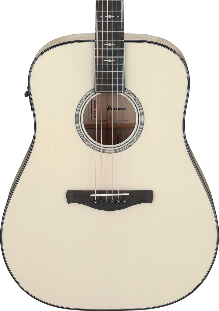 Ibanez AAD371EATW Advanced Acoustic Series Acoustic Guitar - Antique White — Three quarter front 1