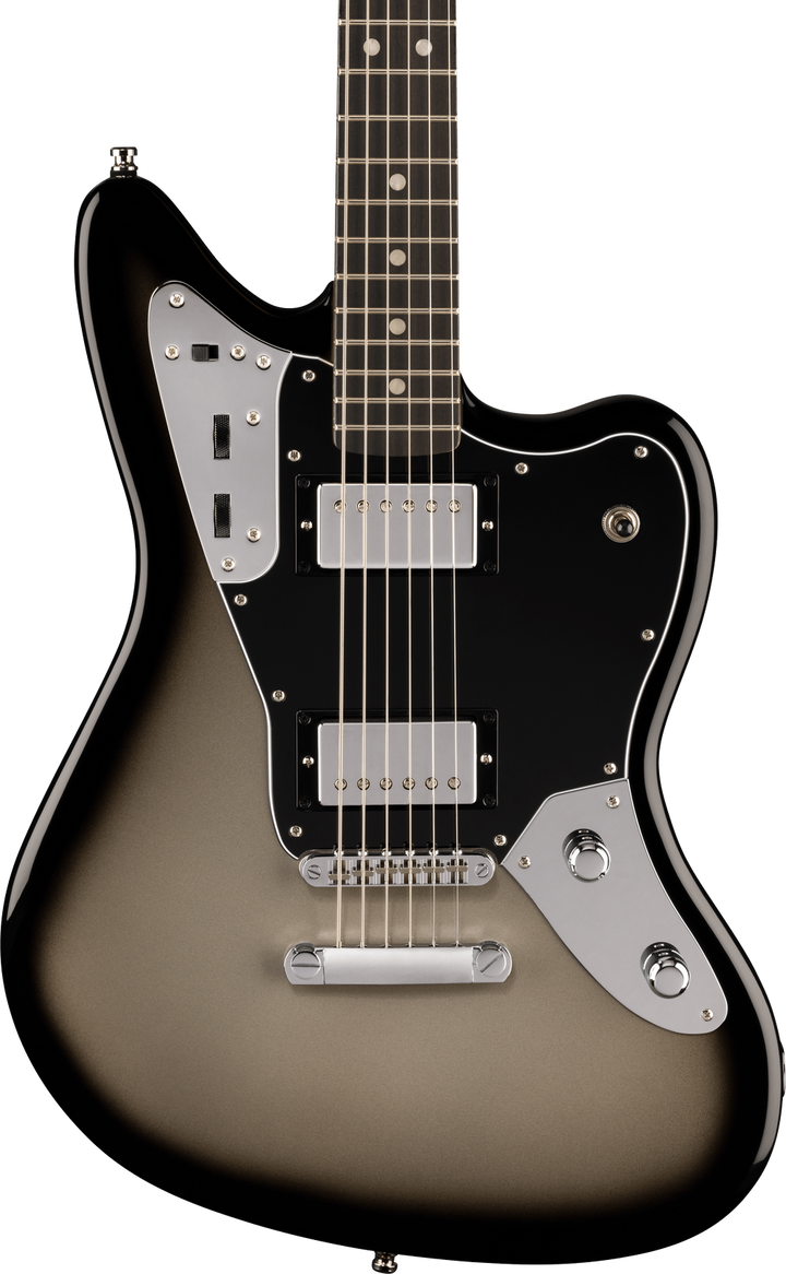 Fender 'Limited Edition' Player Fusion Jaguar Baritone Electric Guitar - Silverburst — three-quarter front view