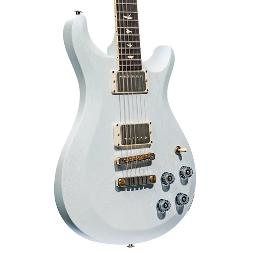 PRS S2 McCarty 594 Thinline Standard Satin Electric Guitar - Pearl White — Three quarter front 2