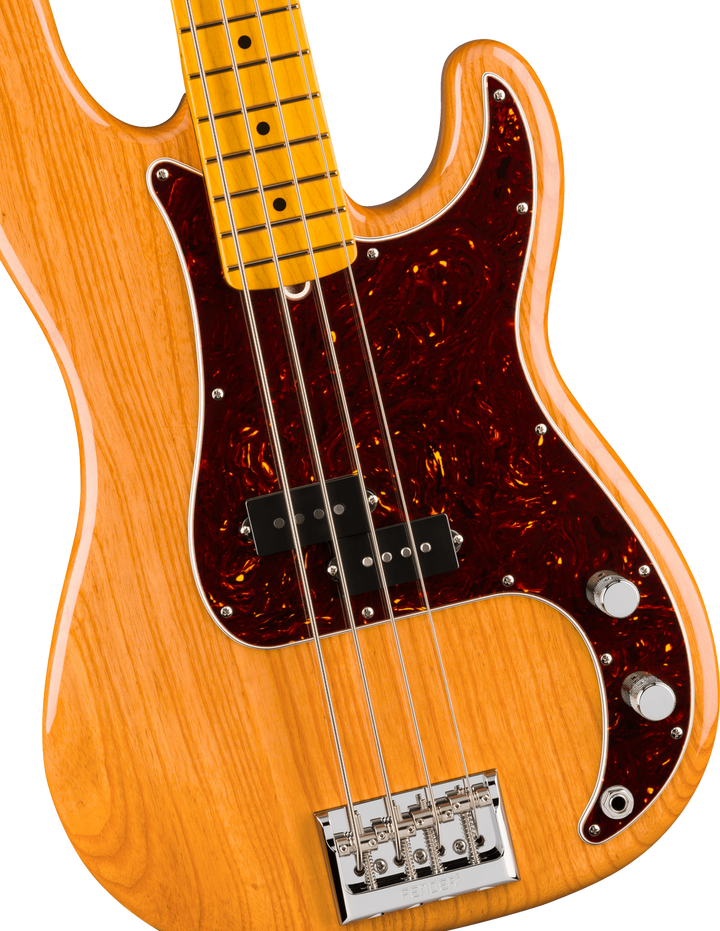 Fender American Professional Precision Bass Guitar - Natural — Three quarter front 3