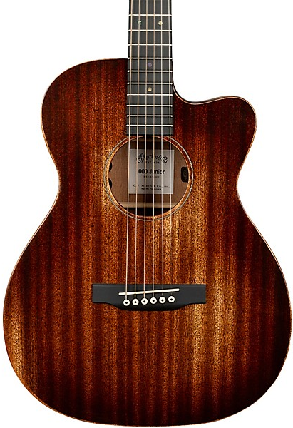Martin 000C Jr-E StreetMaster Acoustic-electric Guitar - Dark Mahogany — three-quarter front view