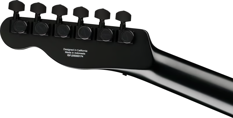 Fender John 5 Phantom Telecaster Electric Guitar - Black headstock, back