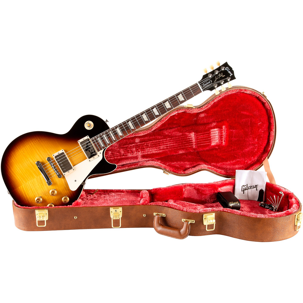 Gibson Les Paul Standard '50s Figured Top Electric Guitar - Tobacco Burst case