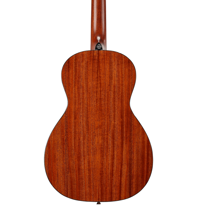 Alvarez AP66 Artist Parlor Acoustic Guitar - Shadowburst — three-quarter back view