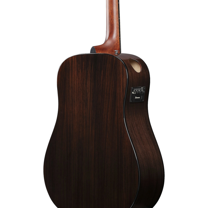 Ibanez Advanced Acoustic AAD58E Acoustic Electric Guitar - Natural High Gloss — three-quarter back view