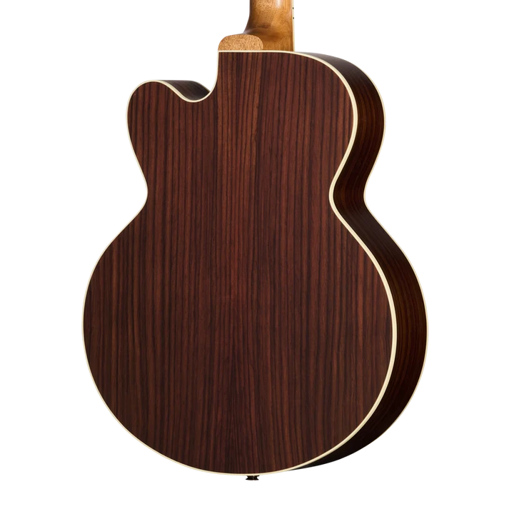 Gibson Parlor Rosewood EC Acoustic Electric Guitar - Rosewood Burst — three-quarter back view