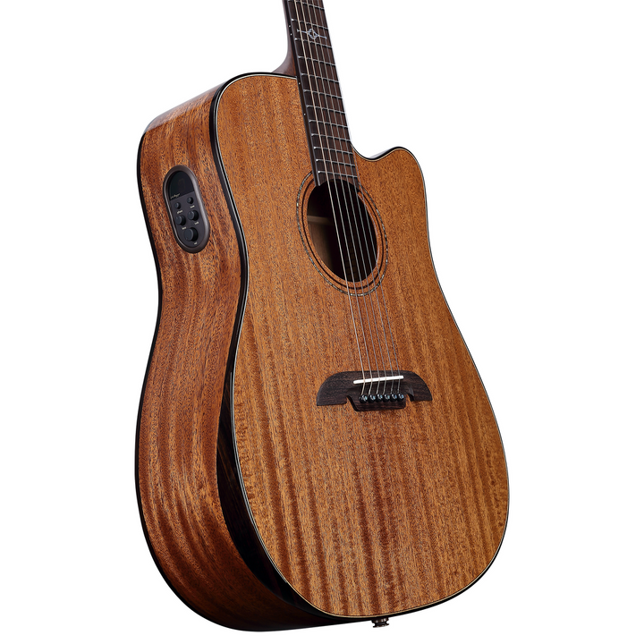 Alvarez AED66CE Armrest Artist Elite Dreadnought Acoustic Electric Guitar - Natural — Three quarter front 2