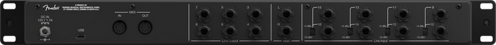 Fender Studio Quantum LT 16 USB-C Audio Interface — back view