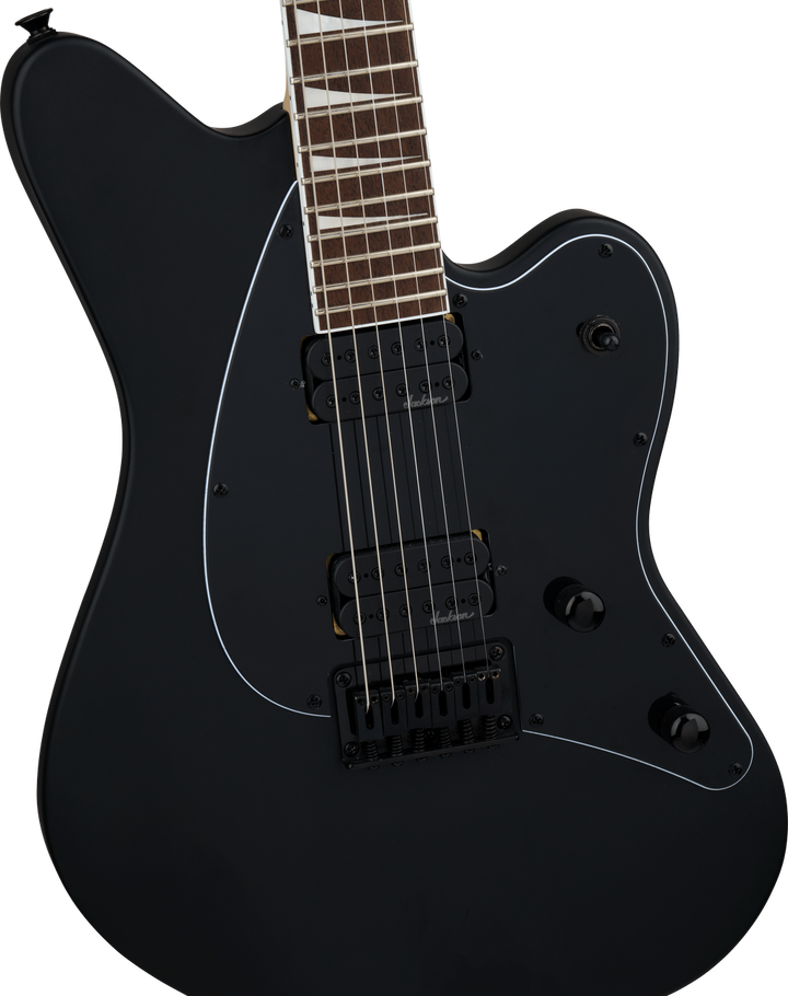 Jackson X Surfcaster SC HT6 Electric Guitar - Satin Black — Three quarter front 2