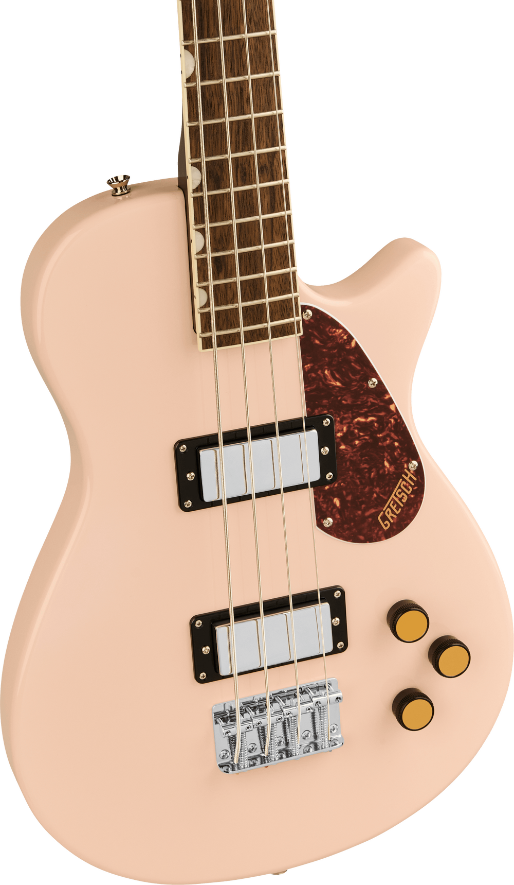Gretsch Streamliner Jet Club Bass Single-Cut Electric Bass Guitar - Shell Pink — Three quarter front 2
