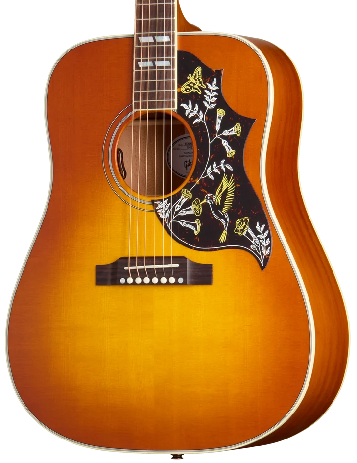 Gibson Hummingbird Acoustic Guitar - Faded Heritage Cherry Sunburst — three-quarter front view