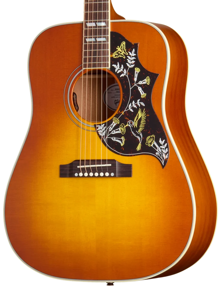 Gibson Hummingbird Acoustic Guitar - Faded Heritage Cherry Sunburst — three-quarter front view