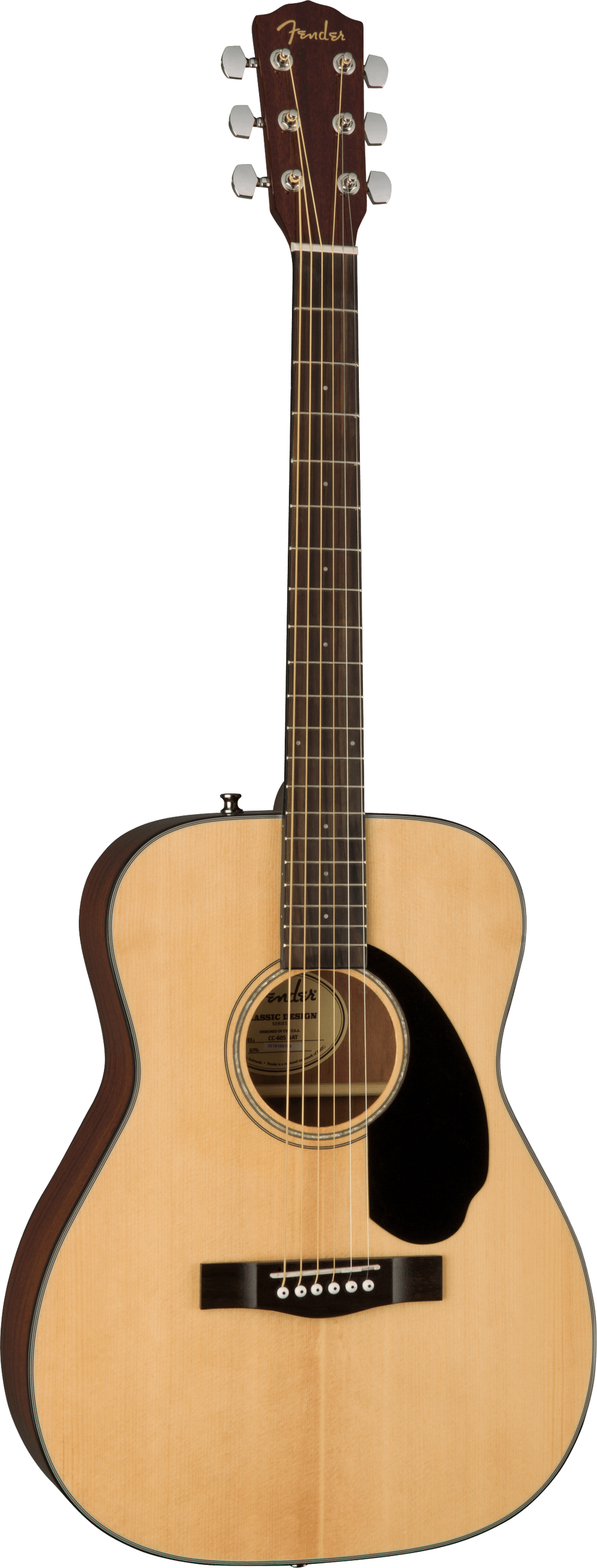 Fender CC-60S Concert Acoustic Guitar - Natural With Walnut Fretboard — front angle