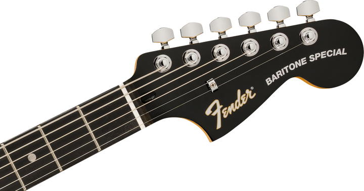 Fender 'Limited Edition' Player Fusion Jaguar Baritone Electric Guitar - Silverburst headstock