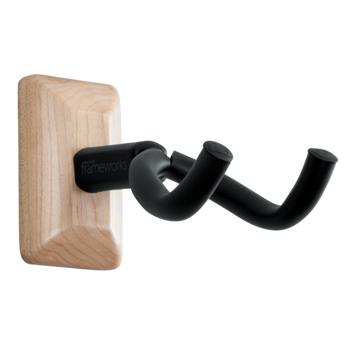 Frameworks GFW-GTR-HNGRMPL Wall Mount Guitar Hanger - Maple — front angle
