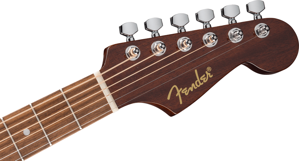 Fender California Standard Redondo Mini Acoustic Guitar - 3 Color Sunburst headstock