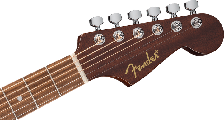 Fender California Standard Redondo Mini Acoustic Guitar - 3 Color Sunburst headstock
