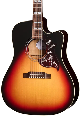 Gibson Hummingbird Studio EC Acoustic Electric Guitar - Tri-Burst Satin — three-quarter front view