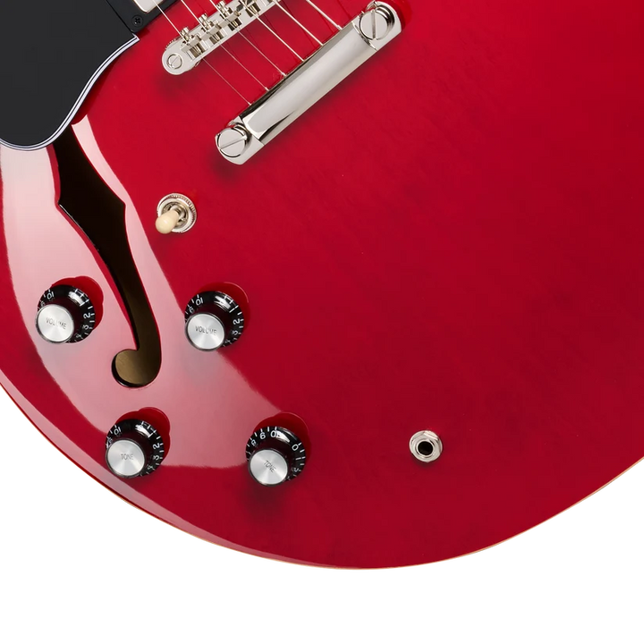 Epiphone ES-335 Left-Handed Semi-Hollowbody Electric Guitar - Cherry controls