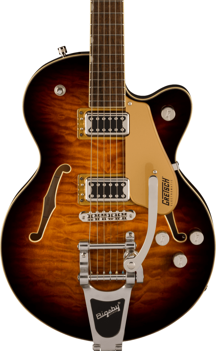 Gretsch G5655T-QM Electromatic Center Block Jr. Quilt Semi-Hollowbody Electric Guitar - Sweet Tea — Three quarter front 1