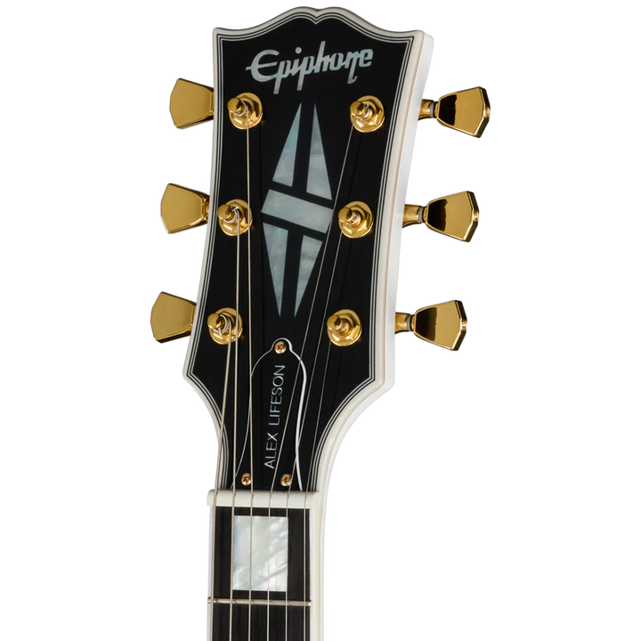 Epiphone Alex Lifeson 1976 ES-355 Reissue Electric Guitar - Alpine White headstock