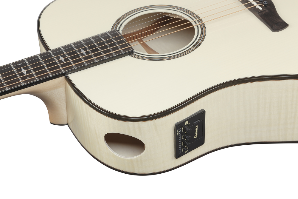 Ibanez AAD371EATW Advanced Acoustic Series Acoustic Guitar - Antique White — Control 1