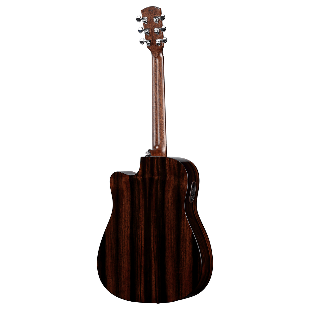 Alvarez AED90CE Armrest Artist Elite Dreadnought Acoustic Electric Cutaway Guitar - Natural — Back 2