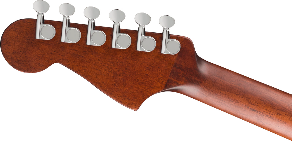 Fender California Deluxe Redondo Acoustic Electric Cutaway Guitar - Sherwood Green headstock, back