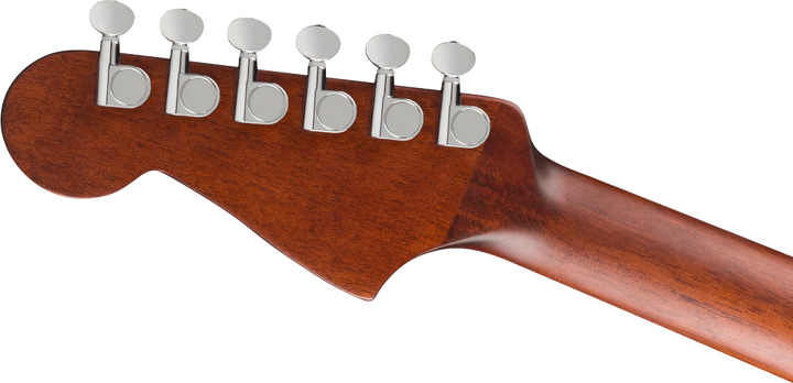 Fender California Deluxe Redondo Acoustic Electric Cutaway Guitar - Sherwood Green headstock, back