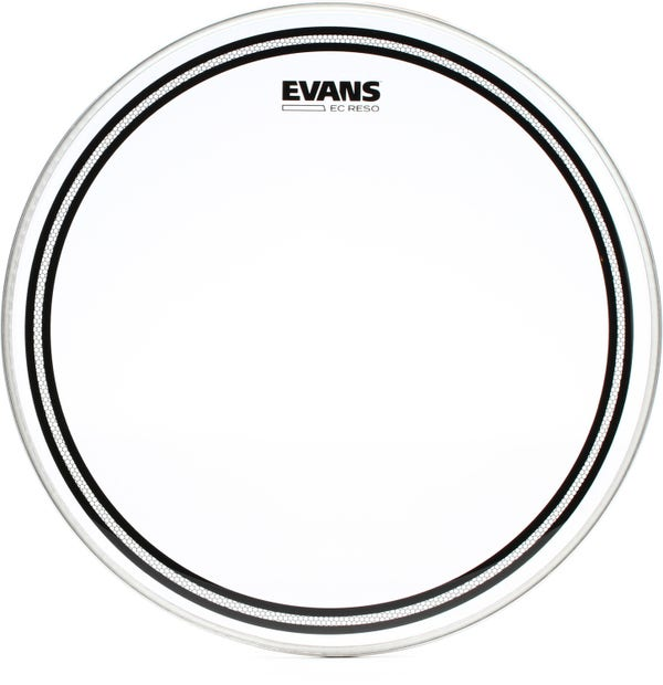 Evans TT12ECR 12" Resonant Drum Head - Clear — Front 1