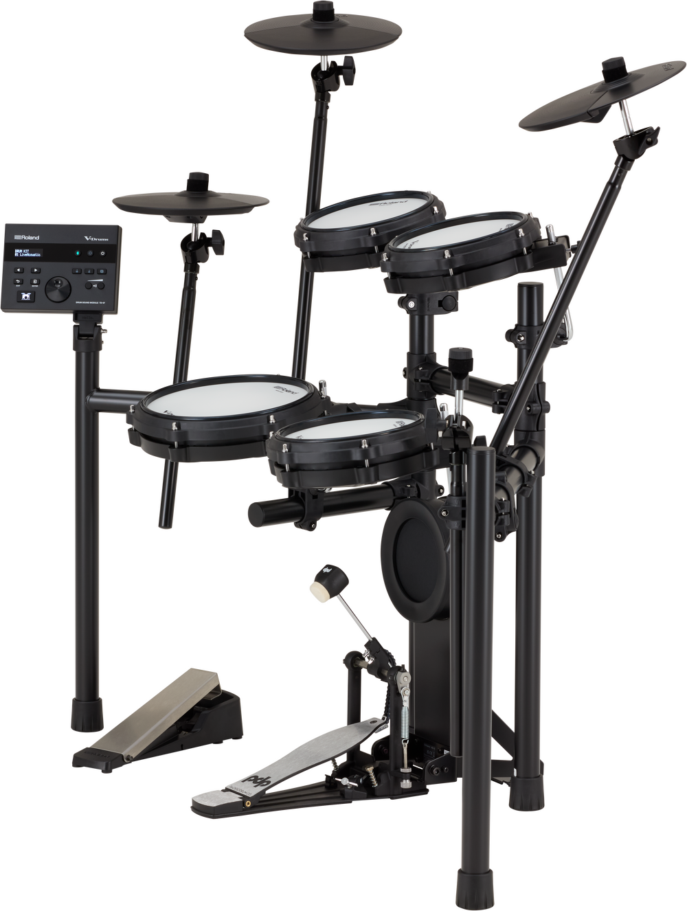Roland TD-07DMK2 V-Drums Electronic Drum Set — side view