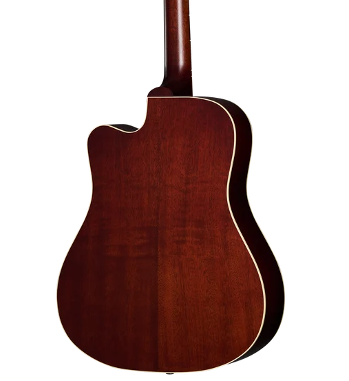 Gibson Hummingbird Studio EC Acoustic Electric Guitar - Tri-Burst Satin — three-quarter back view