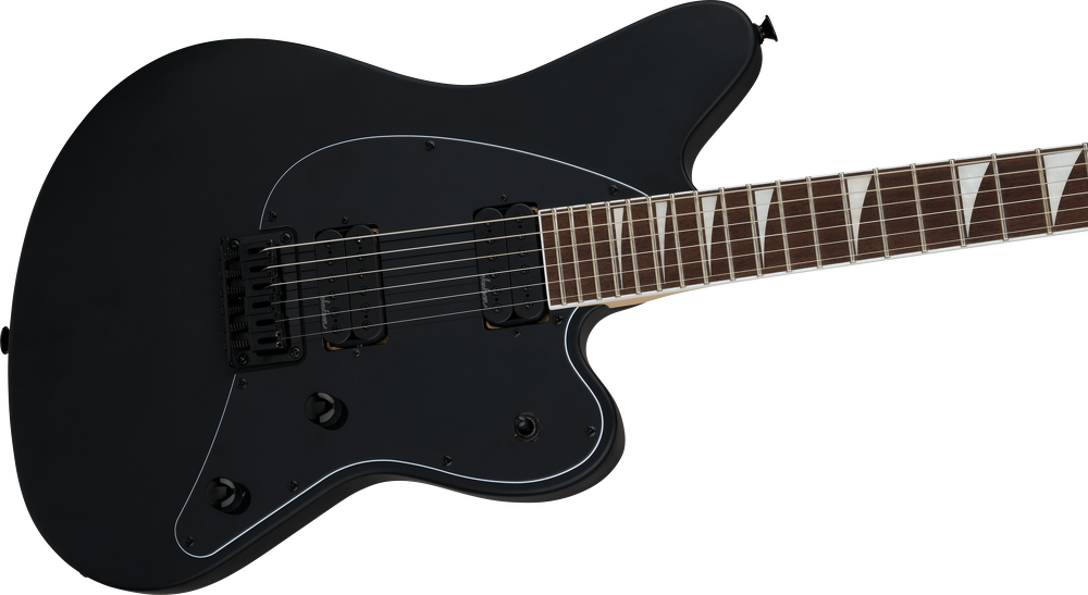 Jackson X Surfcaster SC HT6 Electric Guitar - Satin Black — Three quarter front 3