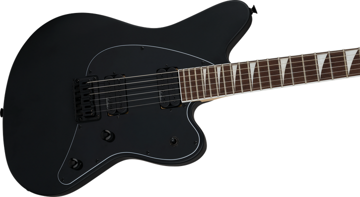 Jackson X Surfcaster SC HT6 Electric Guitar - Satin Black — Three quarter front 3