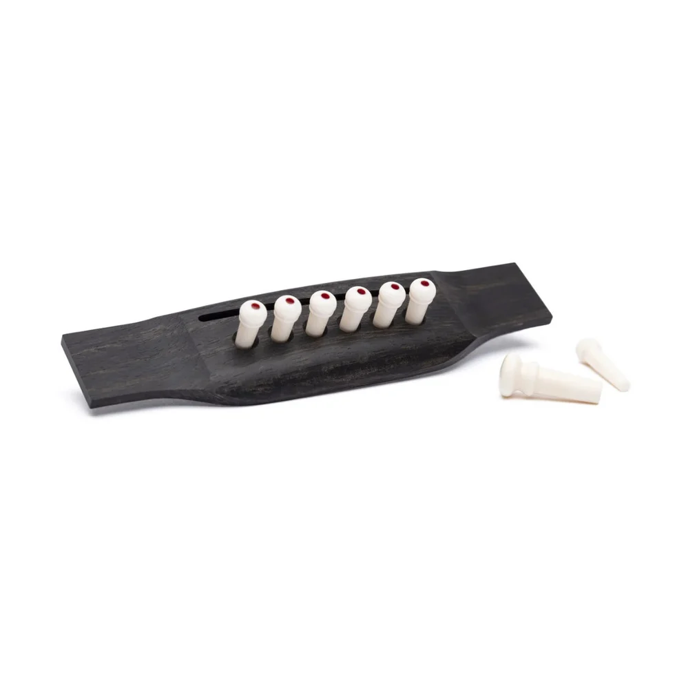 Martin 18APP0002 Authentic White with Tortoise Bridge Pin Set detail